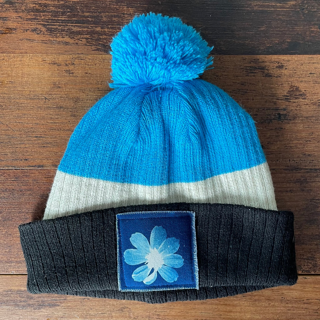 Beanie: Cyanotype Stripes