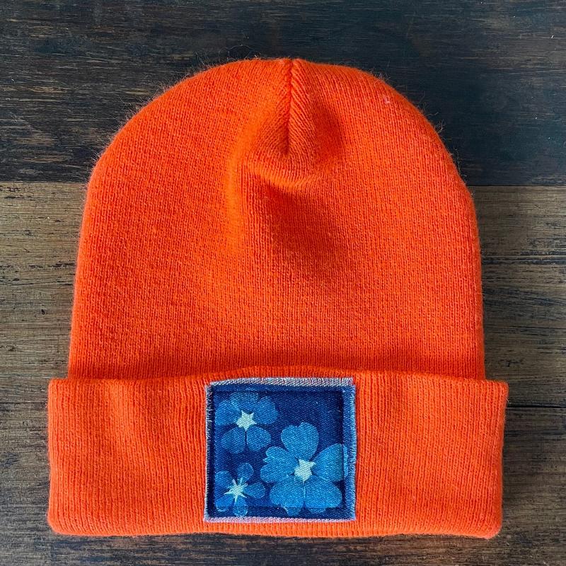 Beanie: Cyanotype Orange