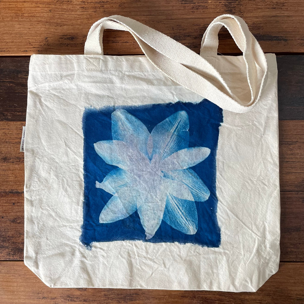 Tote Bag: Cyanotype Day Lily