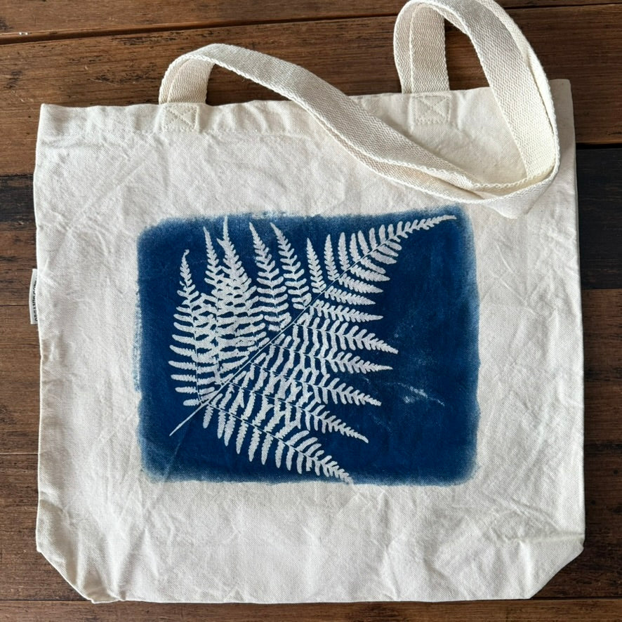 Tote Bag: Cyanotype Fern